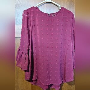Betsey's Boutique Elegant Burgundy Textured Top